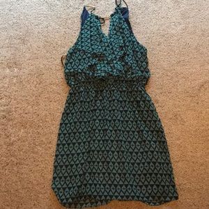 Fun summer dress. Navy blue and teal.
